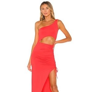 Superdown Maxi Dress in Neon Pink (from Revolve)